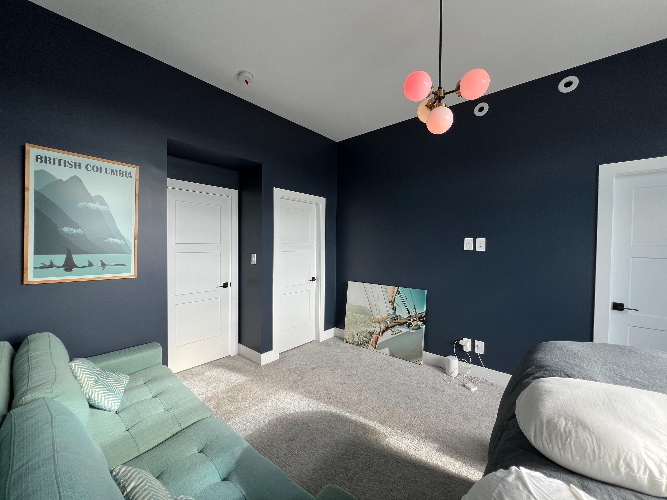 Deep blue bedroom