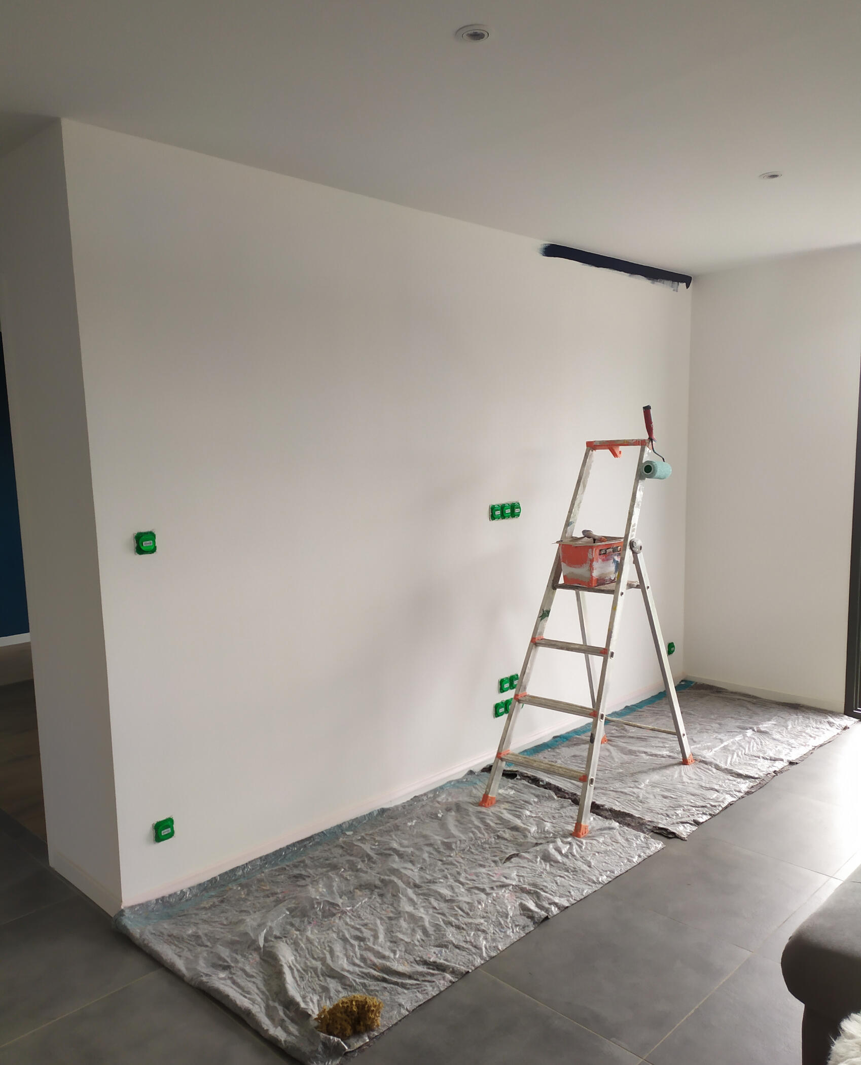 Living room wall in progress