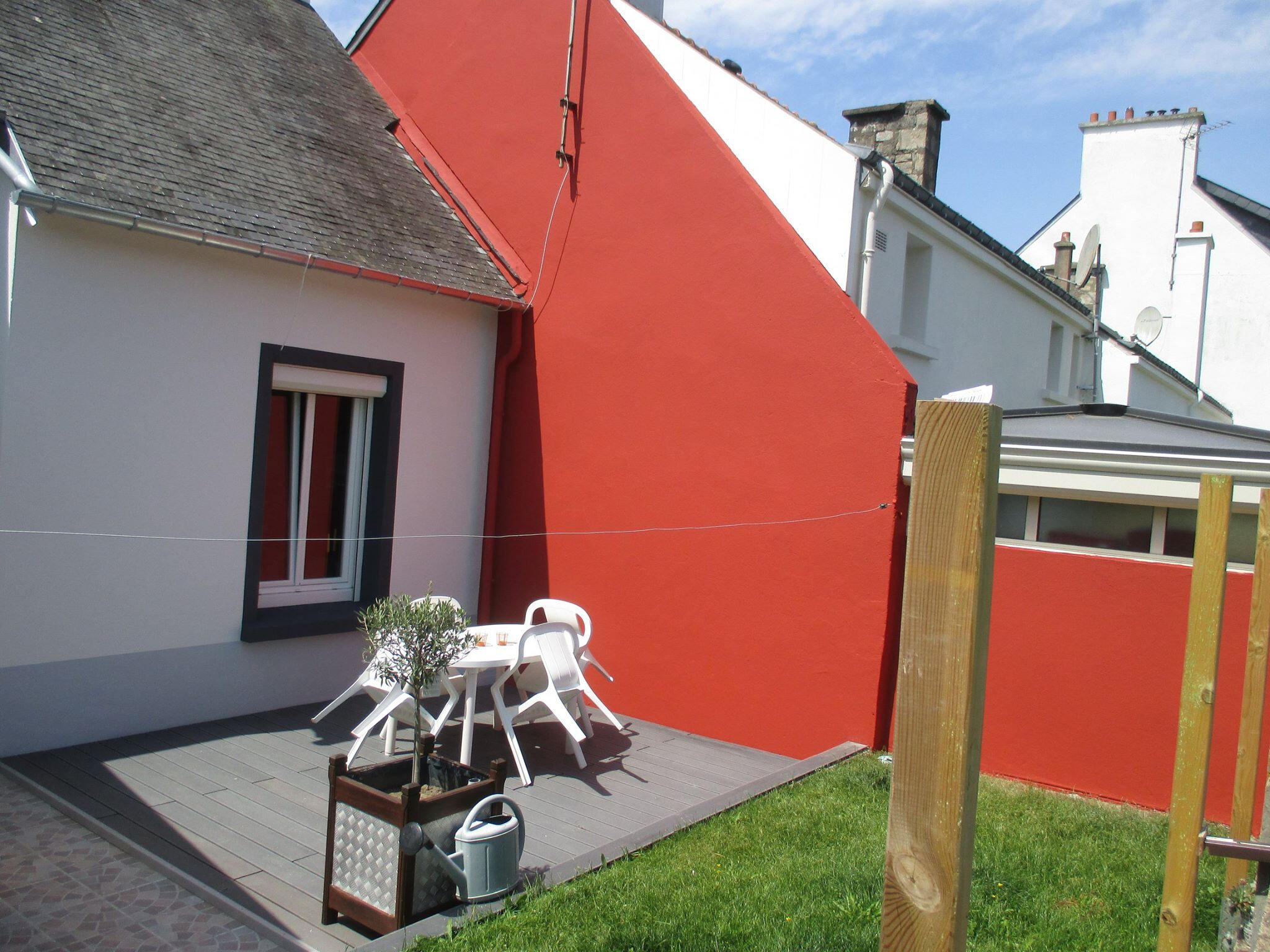 Exterior coating finished